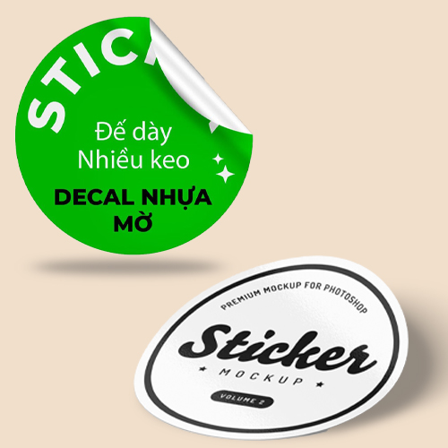 Decal nhựa icon