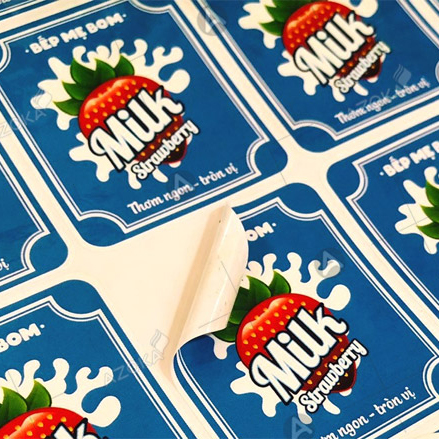 In sticker hình vuông / chữ nhật decal giấy