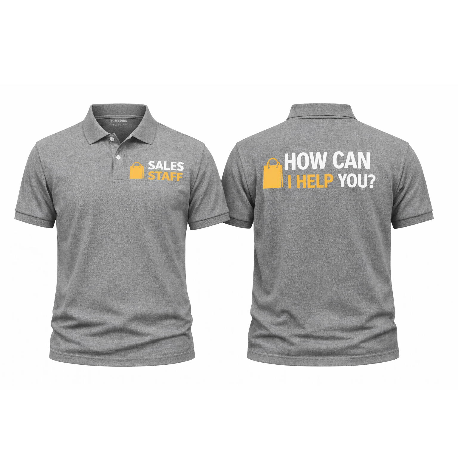 Áo Polo Nhân Viên Bán Hàng Màu Xám Ghi