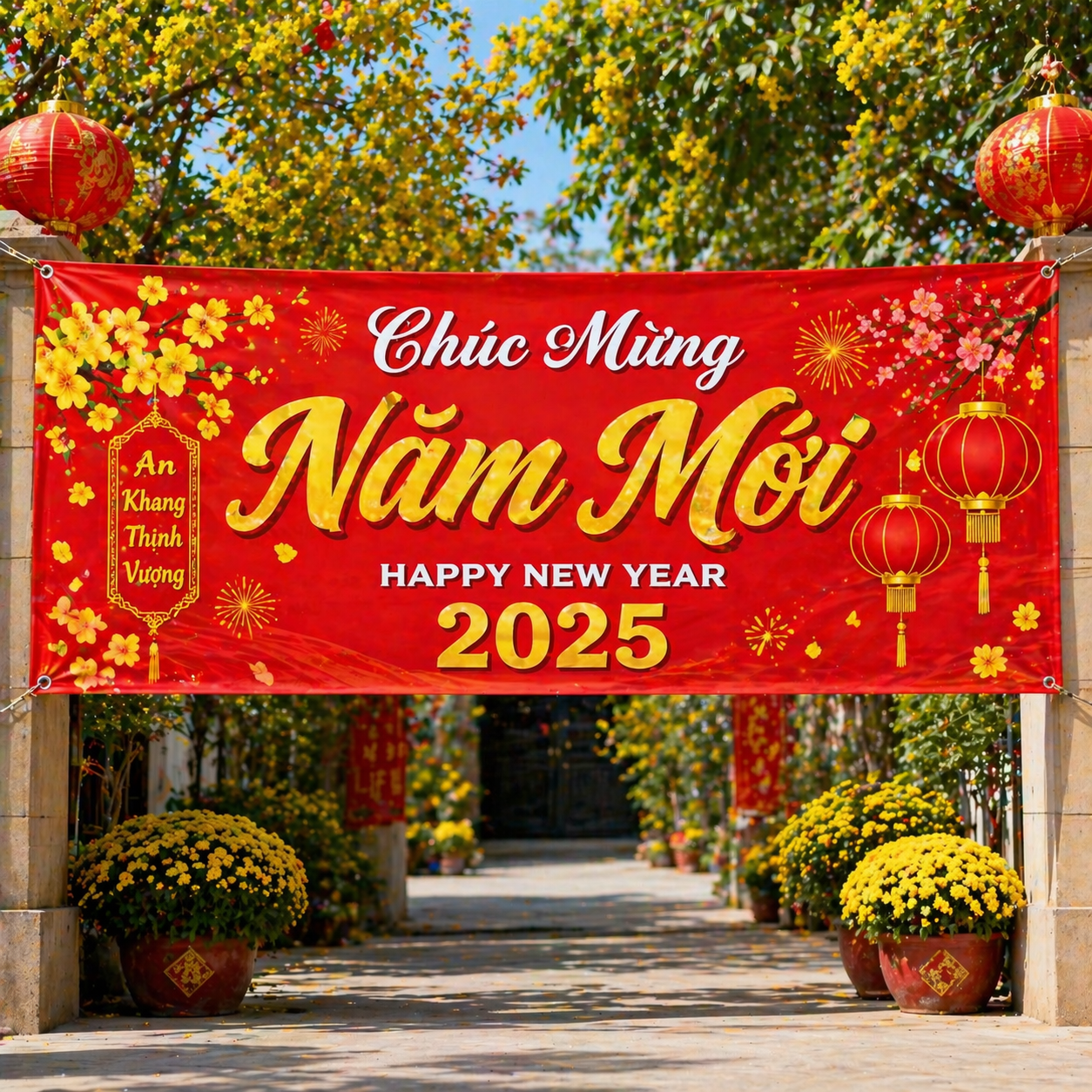 In Băng Rôn Chúc Mừng Năm Mới