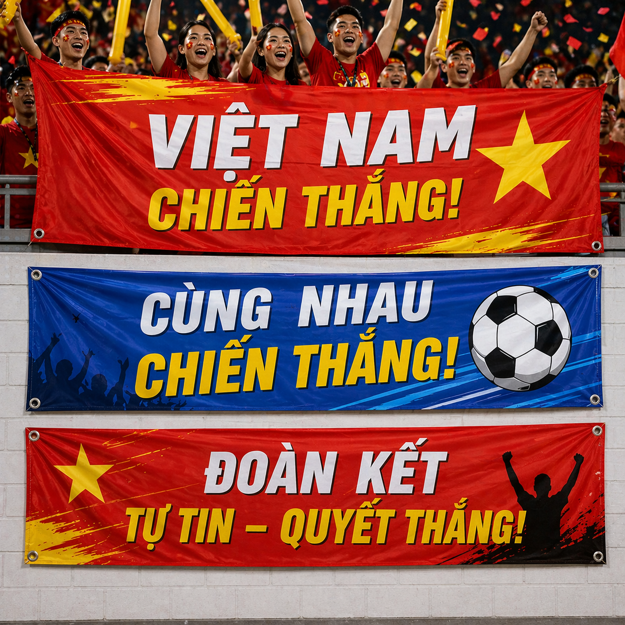 In Băng Rôn Cổ Vũ