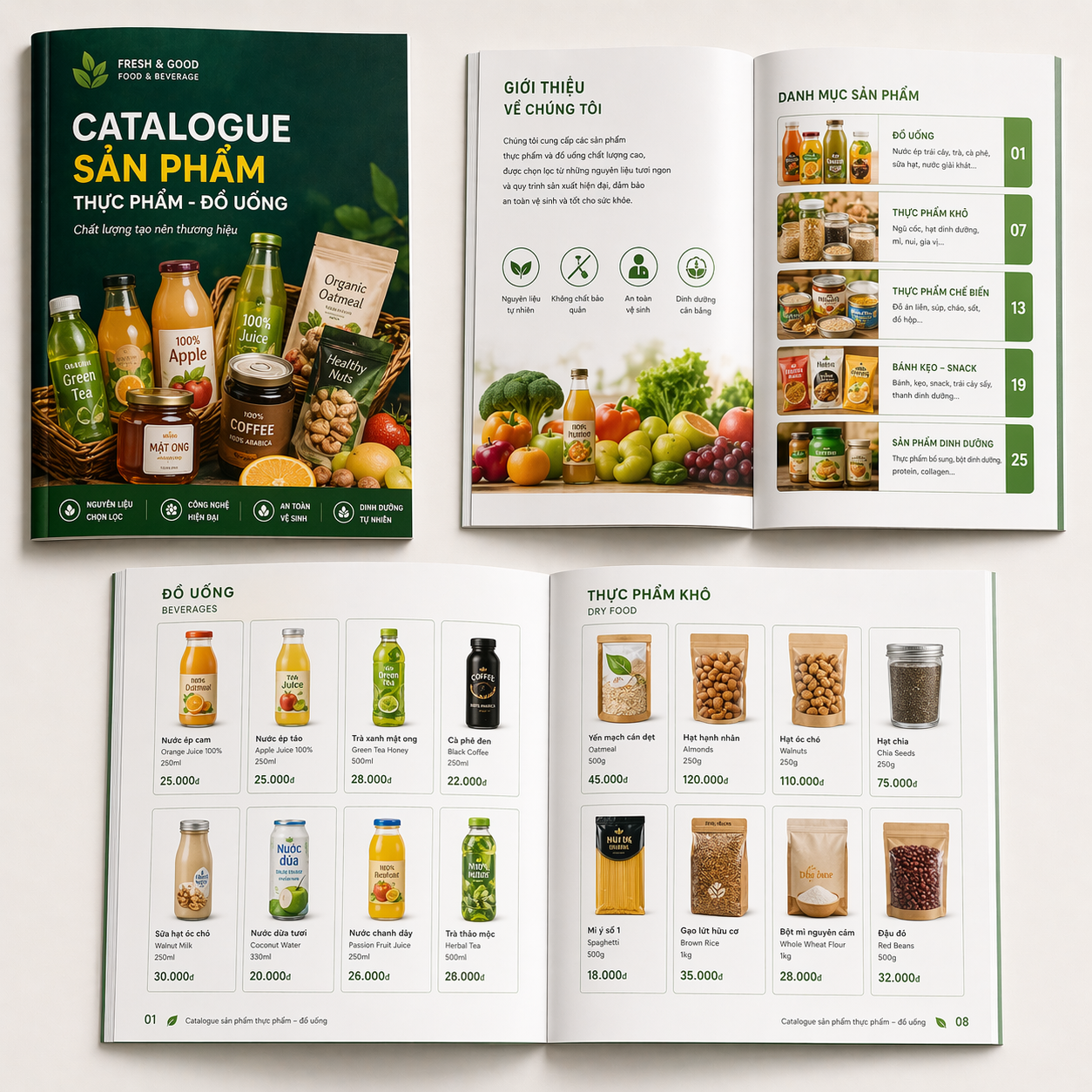 In Catalogue Thực Phẩm – Đồ Uống