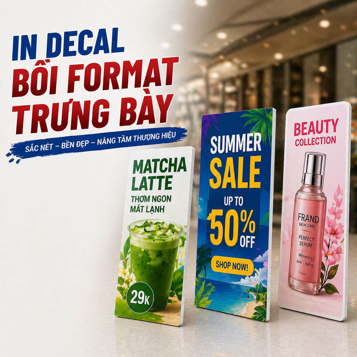 In Decal Bồi Format Trưng Bày