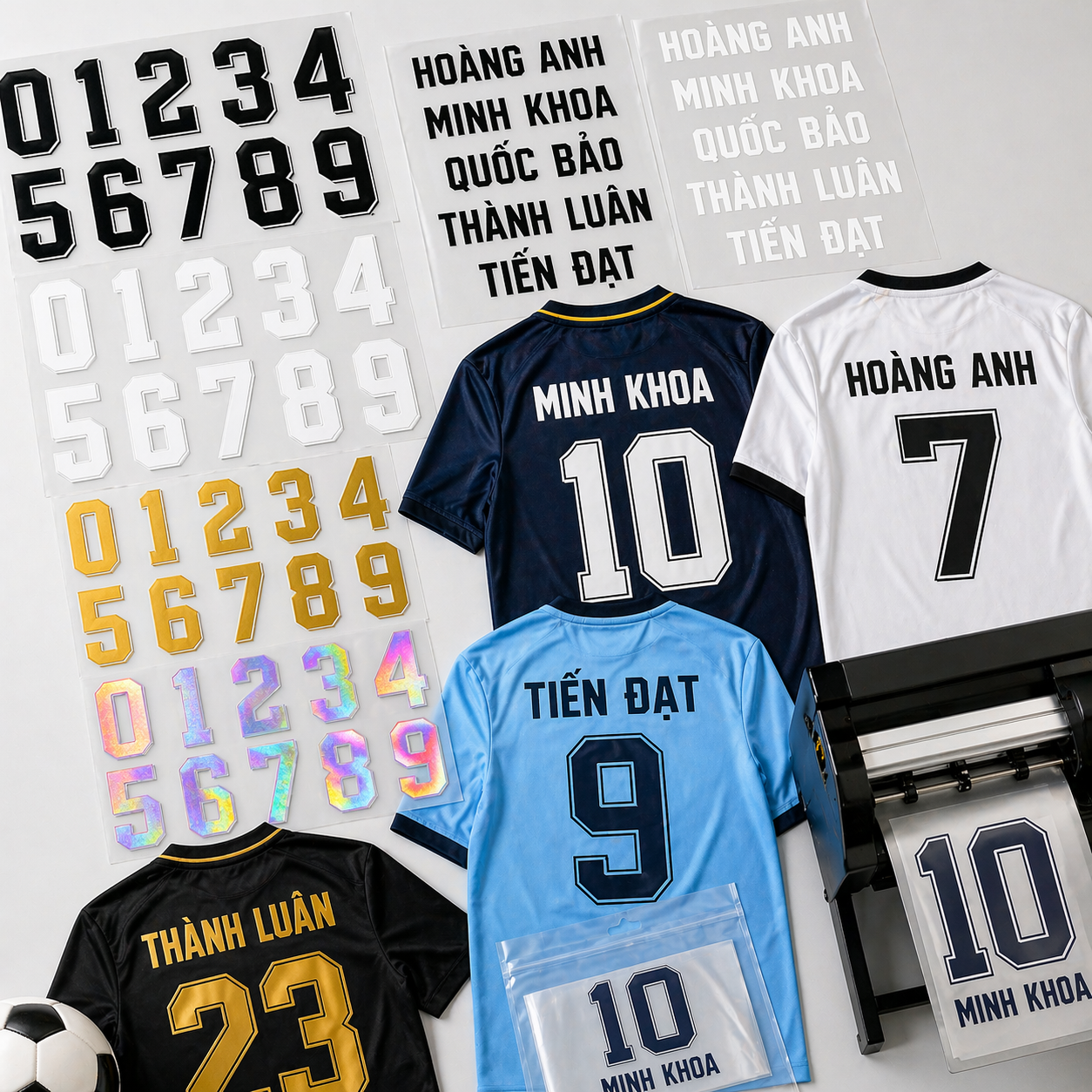 In Decal Chuyển Nhiệt Áo Bóng Đá