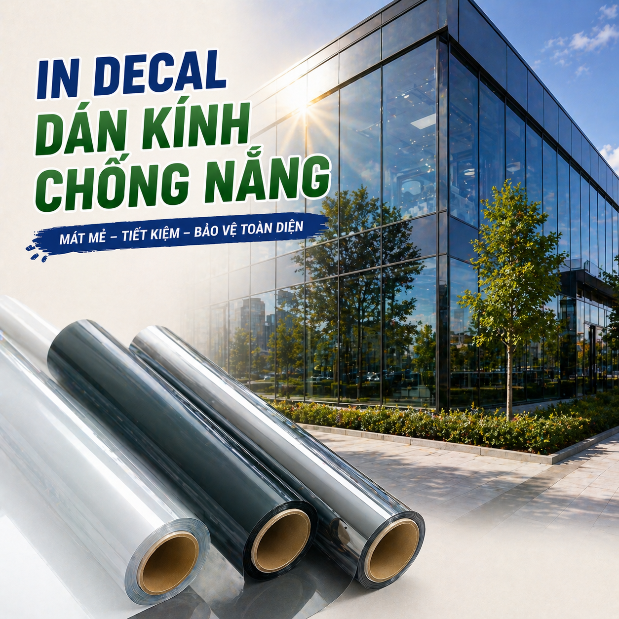 In Decal Dán Kính Chống Nắng