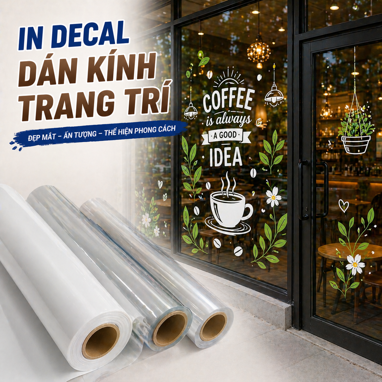 In Decal Dán Kính Trang Trí