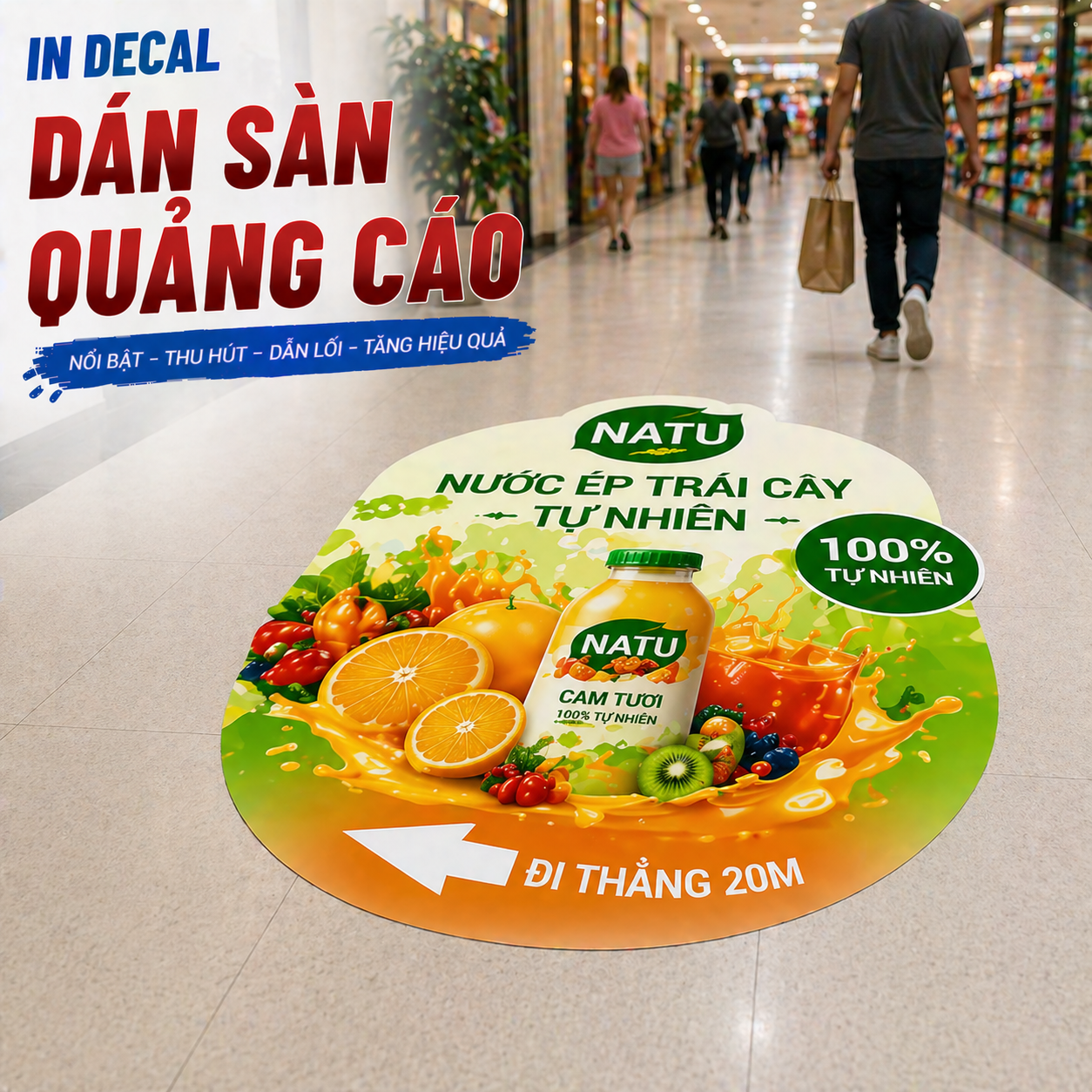 In Decal Dán Sàn Quảng Cáo