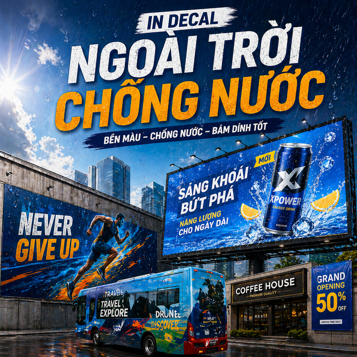 In Decal Ngoài Trời Chống Nước