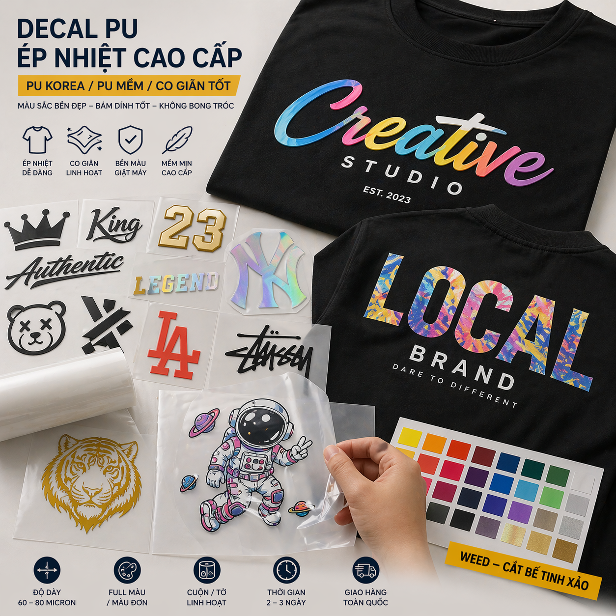 In Decal PU Chuyển Nhiệt Áo Thun