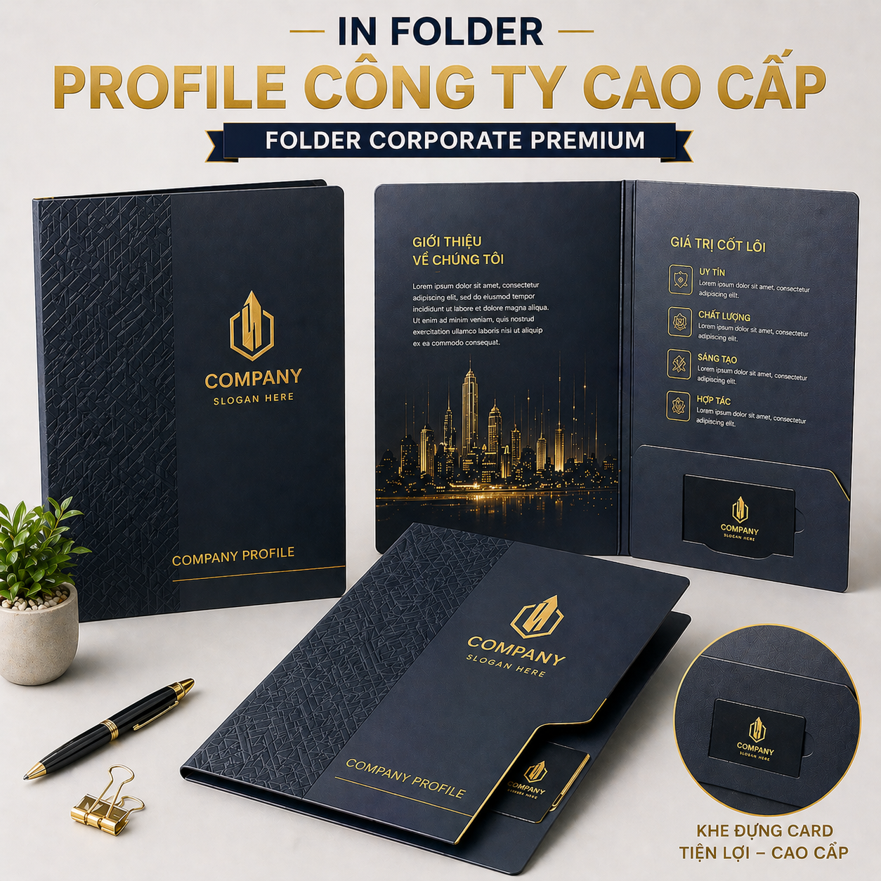 In Folder Profile Công Ty Cao Cấp