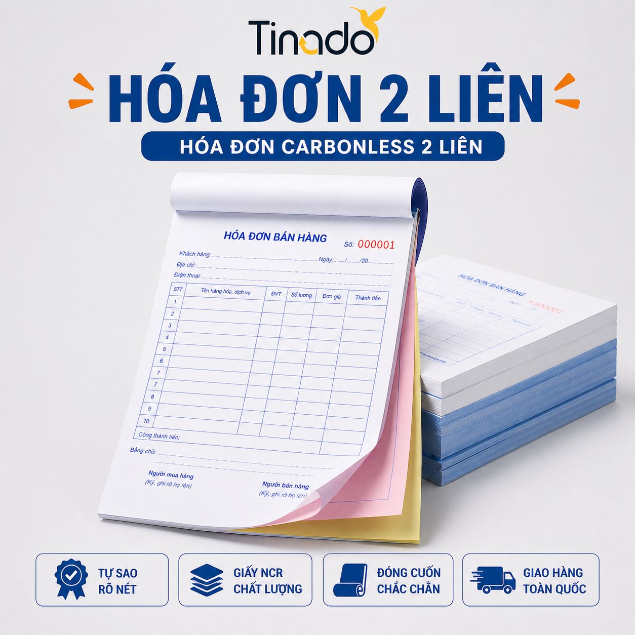 In Hóa Đơn 2 Liên