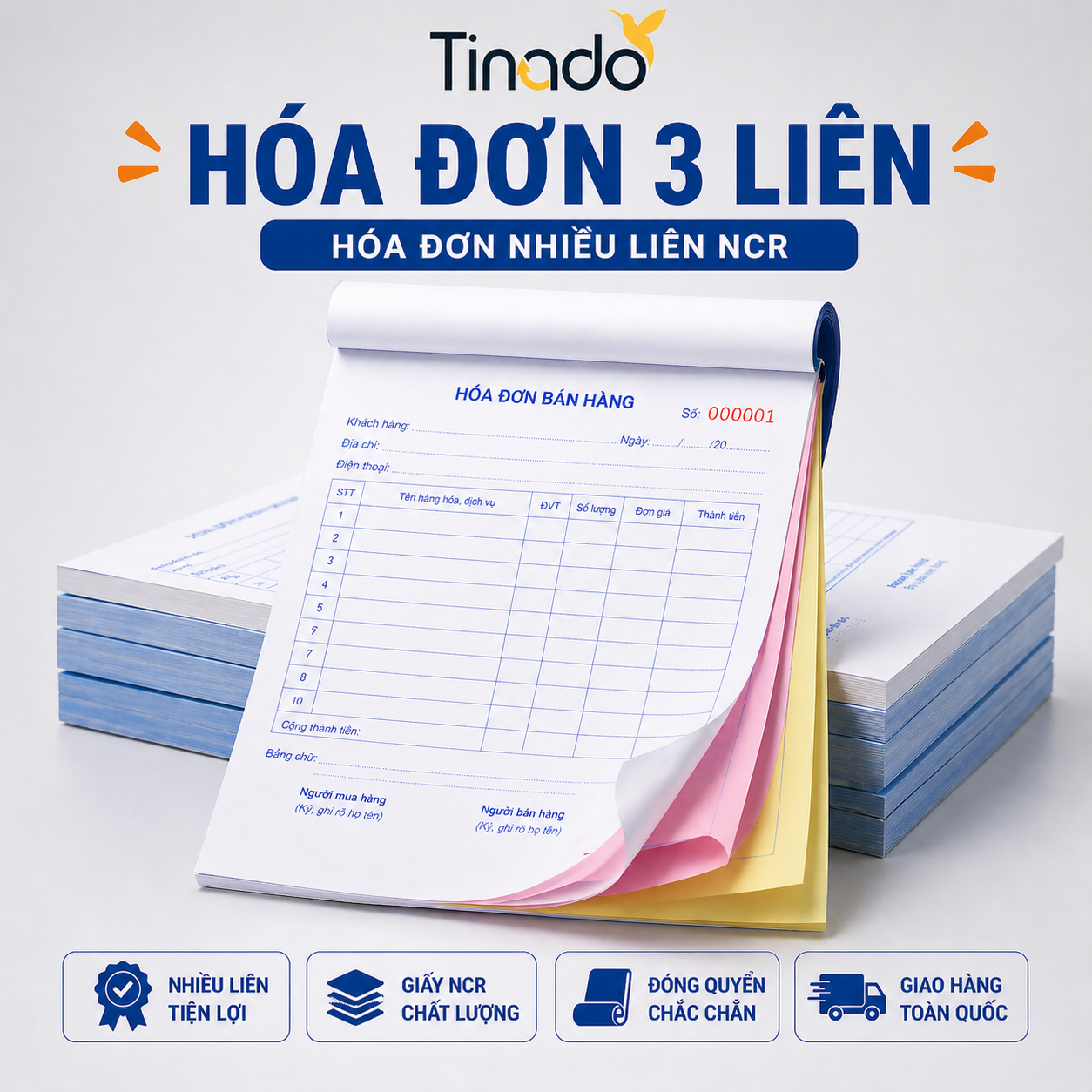 In Hóa Đơn 3 Liên