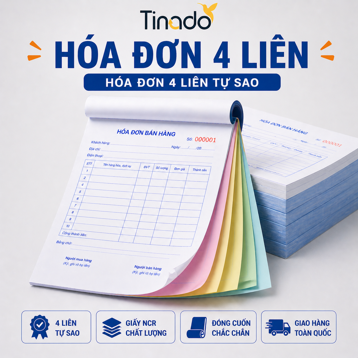 In Hóa Đơn 4 Liên