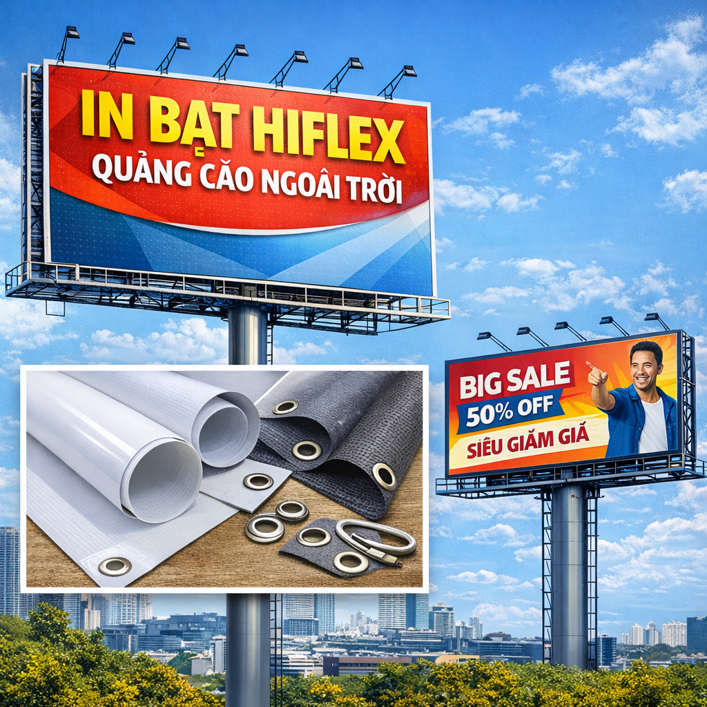 In bạt hiflex quảng cáo ngoài trời