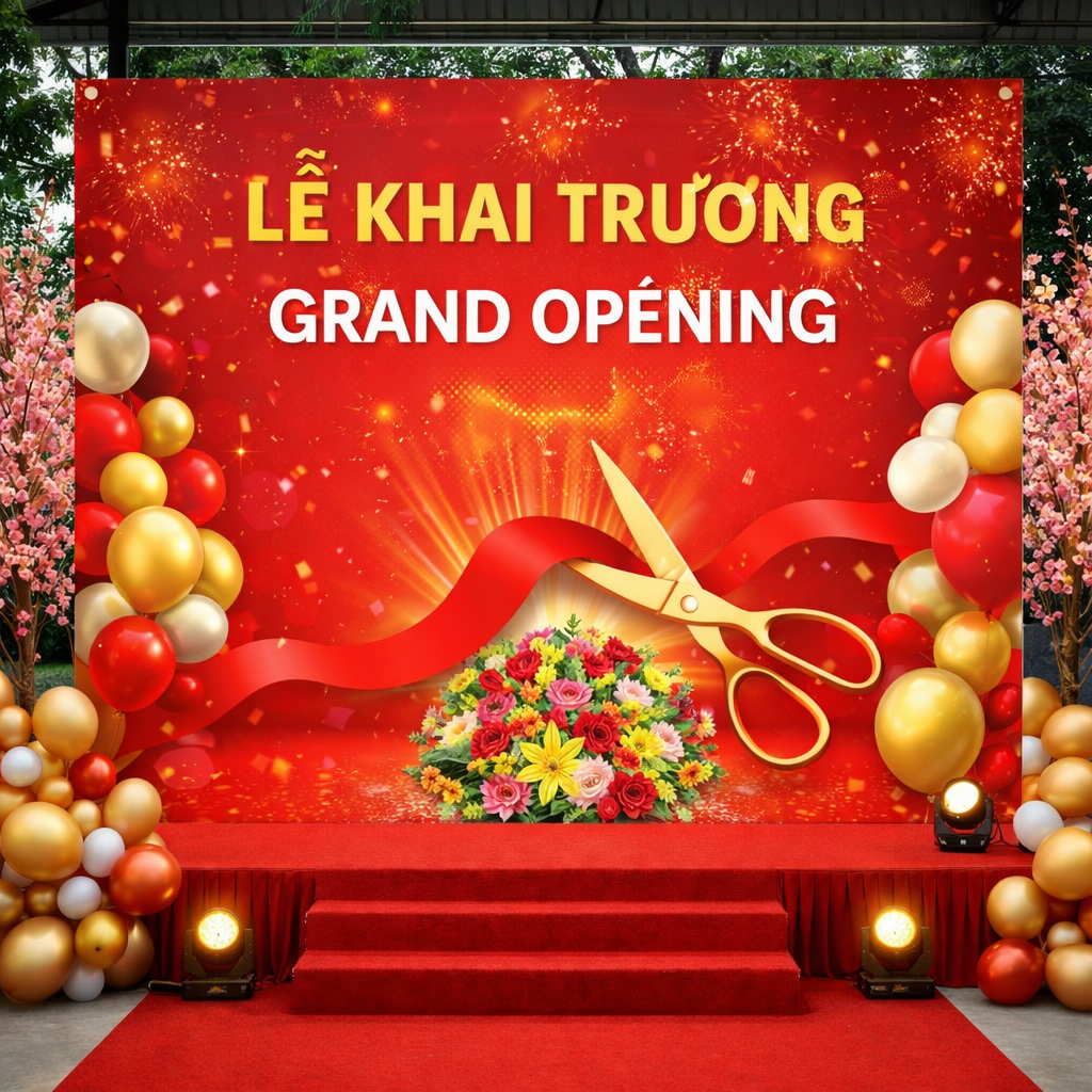 In bạt khai trương sự kiện