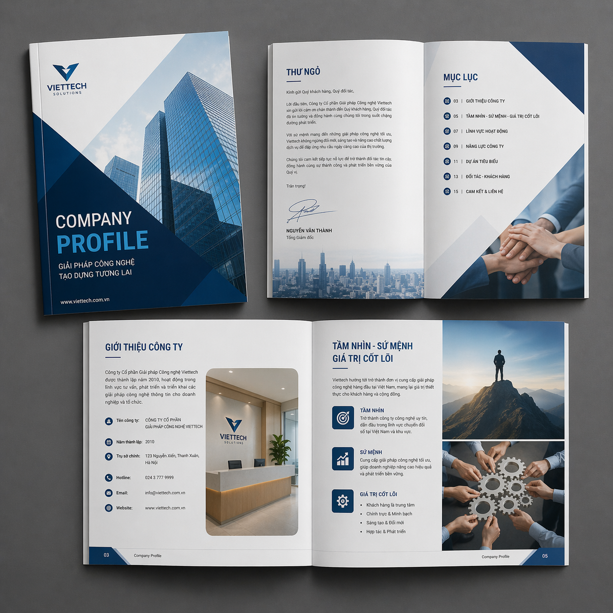 In brochure công ty