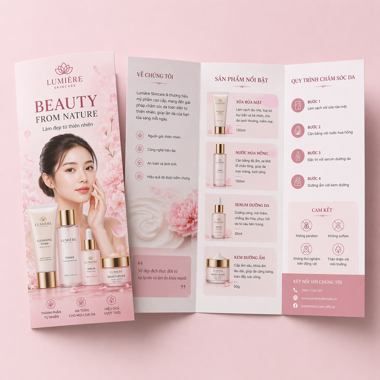 In brochure mỹ phẩm