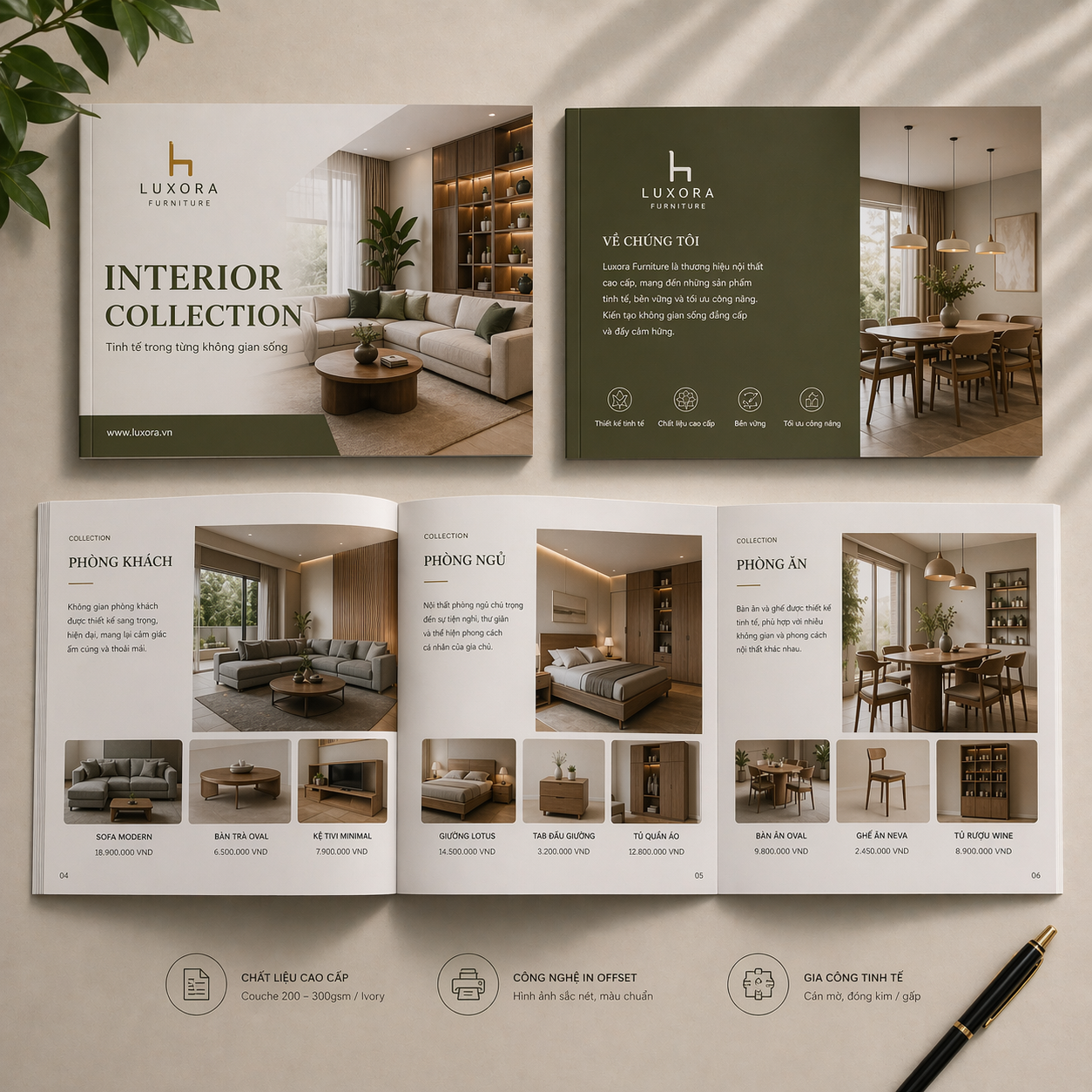 In brochure nội thất