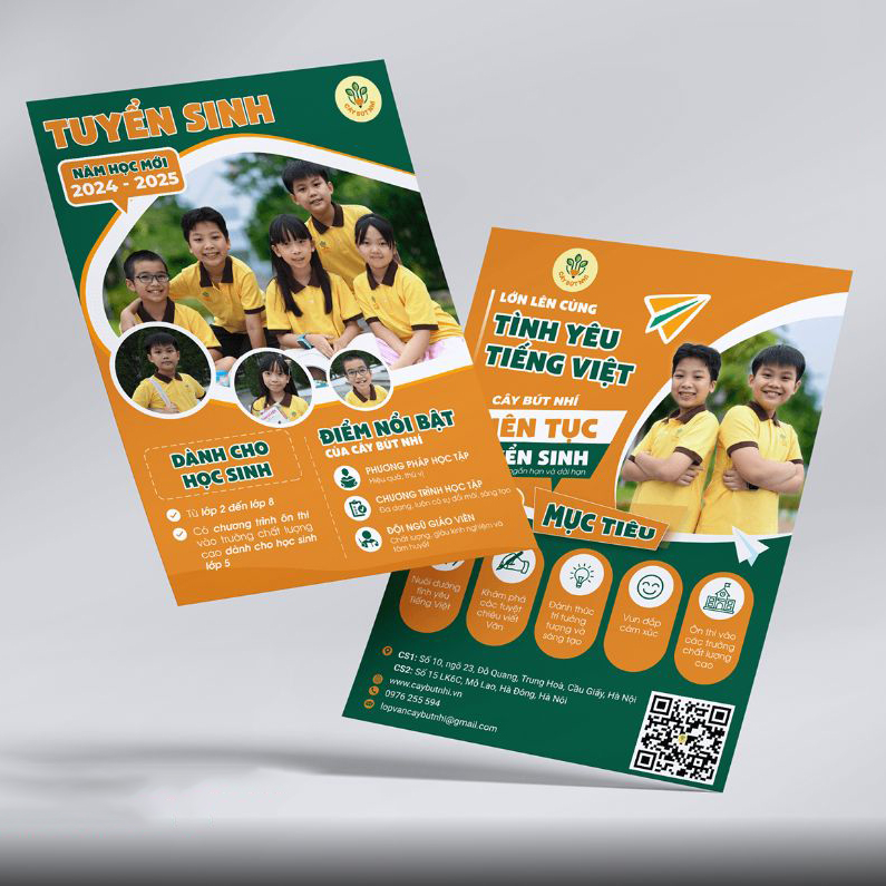 In tờ rơi tuyển sinh trung tâm tiếng Anh A5