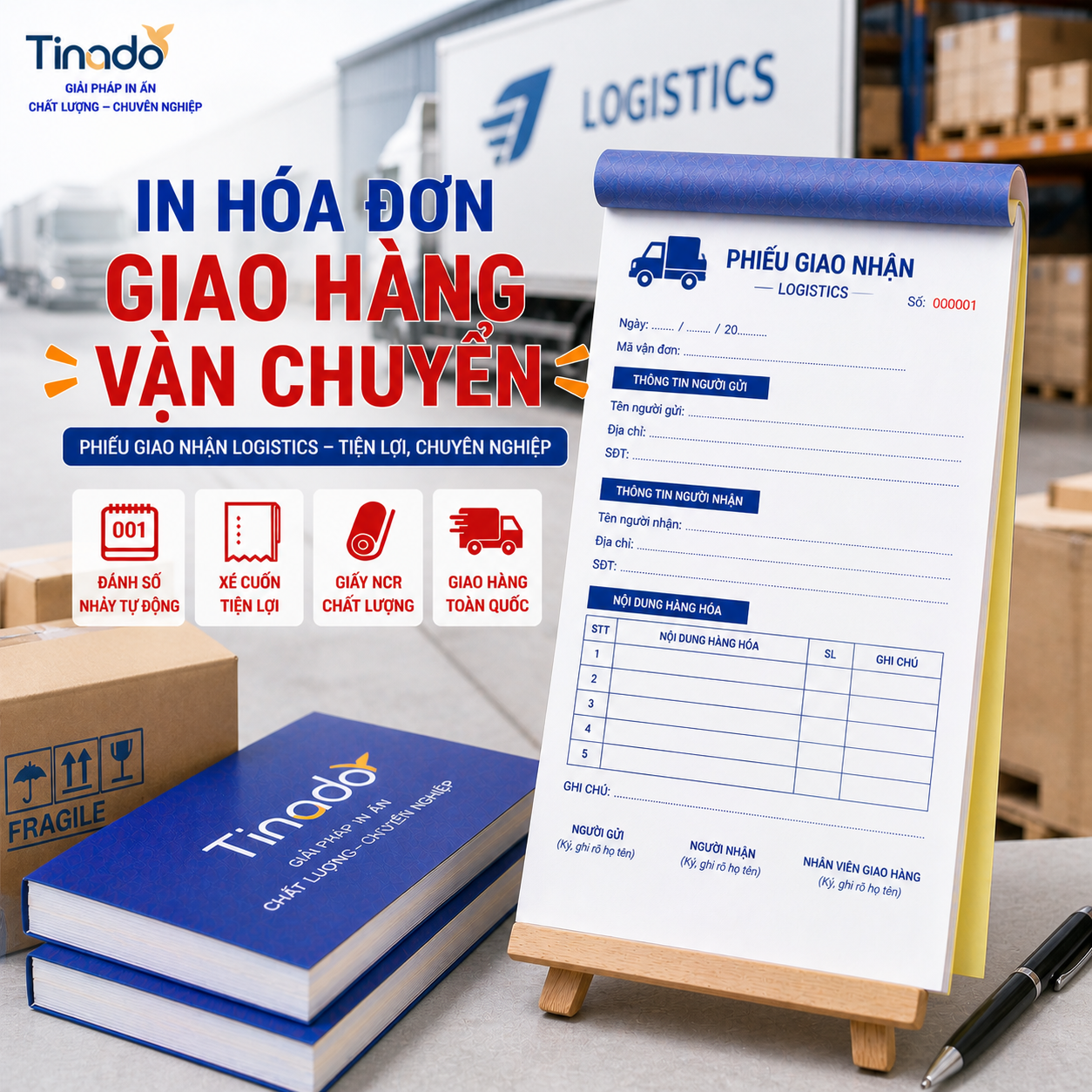 In Hóa Đơn Giao Hàng Vận Chuyển