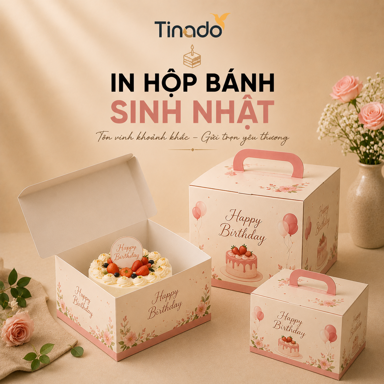 In Hộp Bánh Sinh Nhật