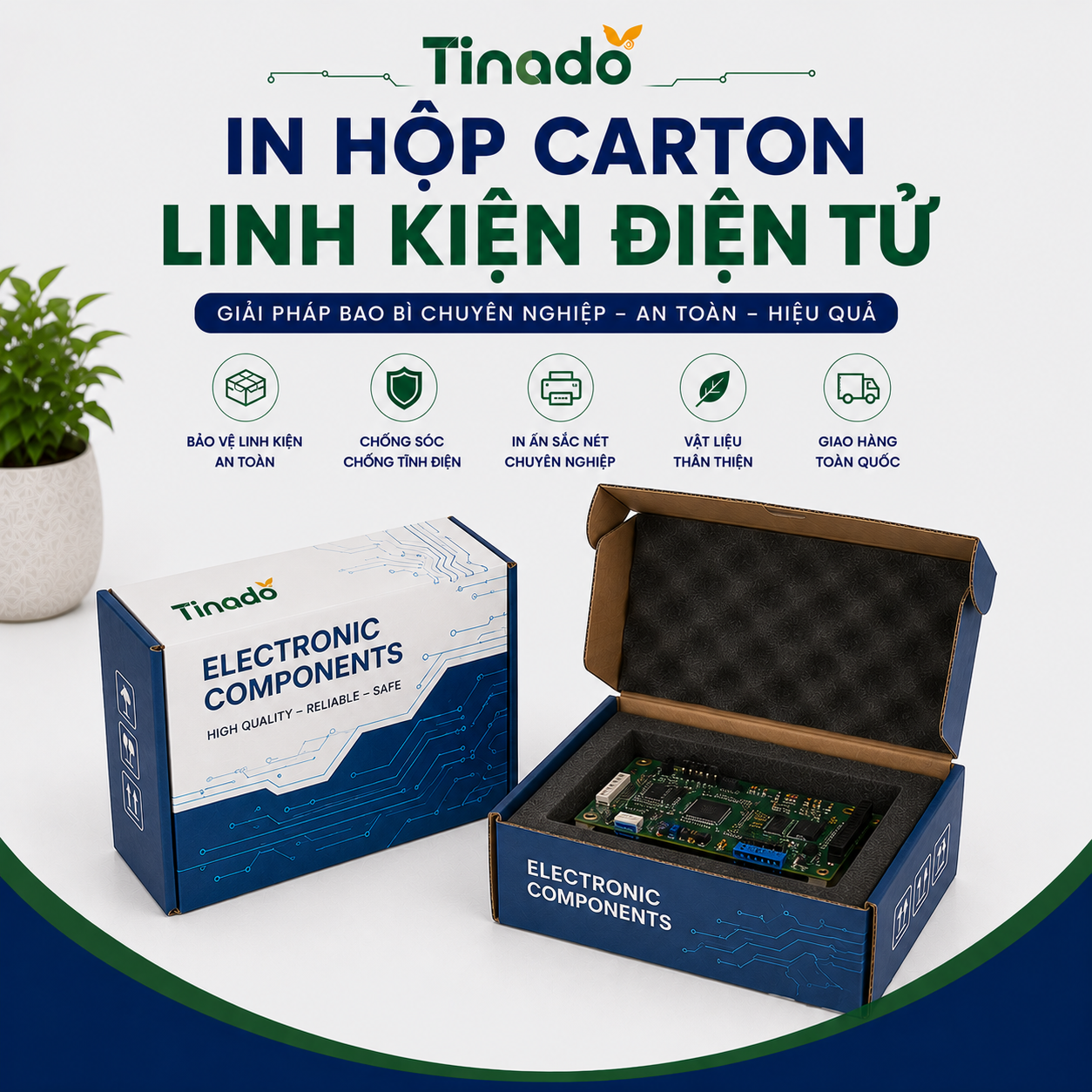 In Hộp Carton Linh Kiện Điện Tử