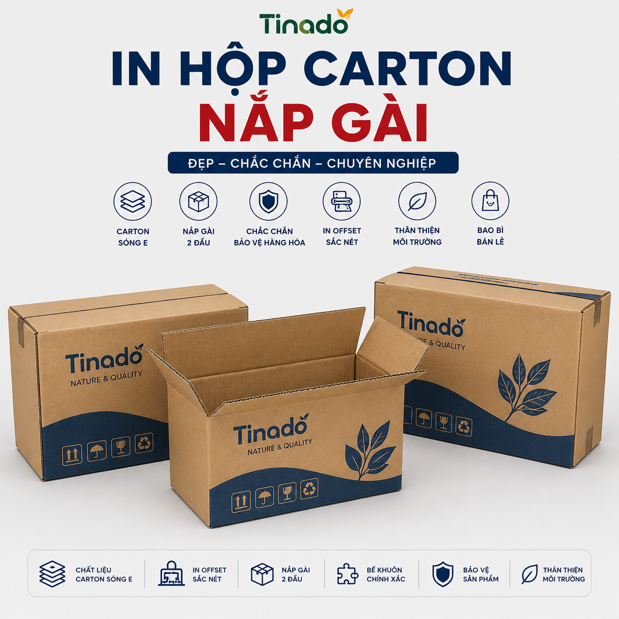 In Hộp Carton Nắp Gài