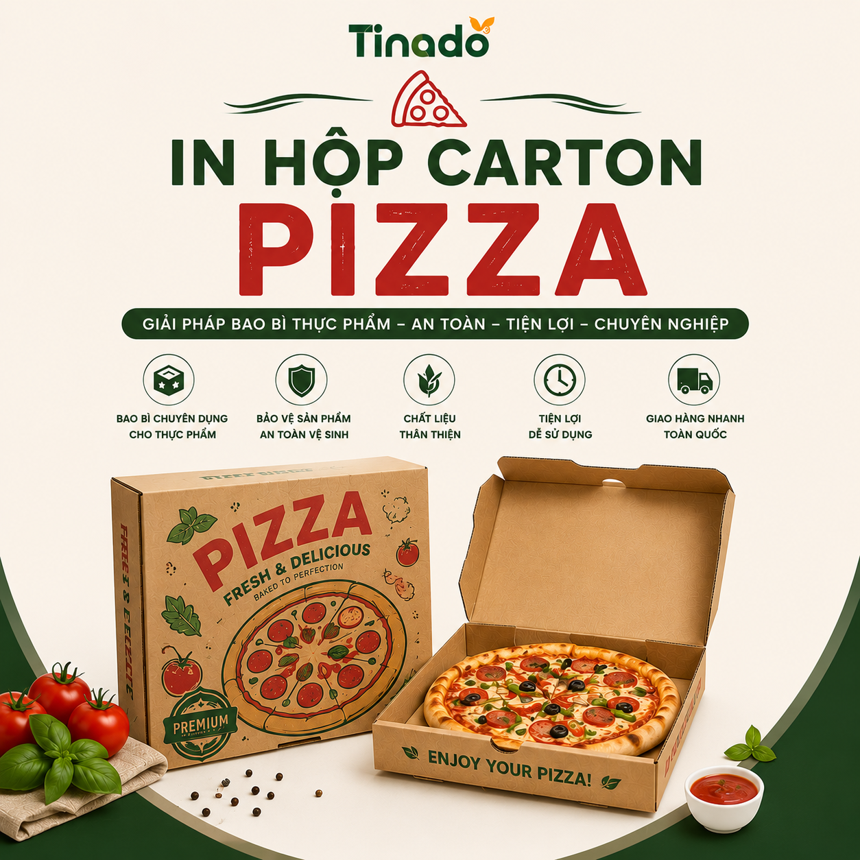 In Hộp Carton Pizza