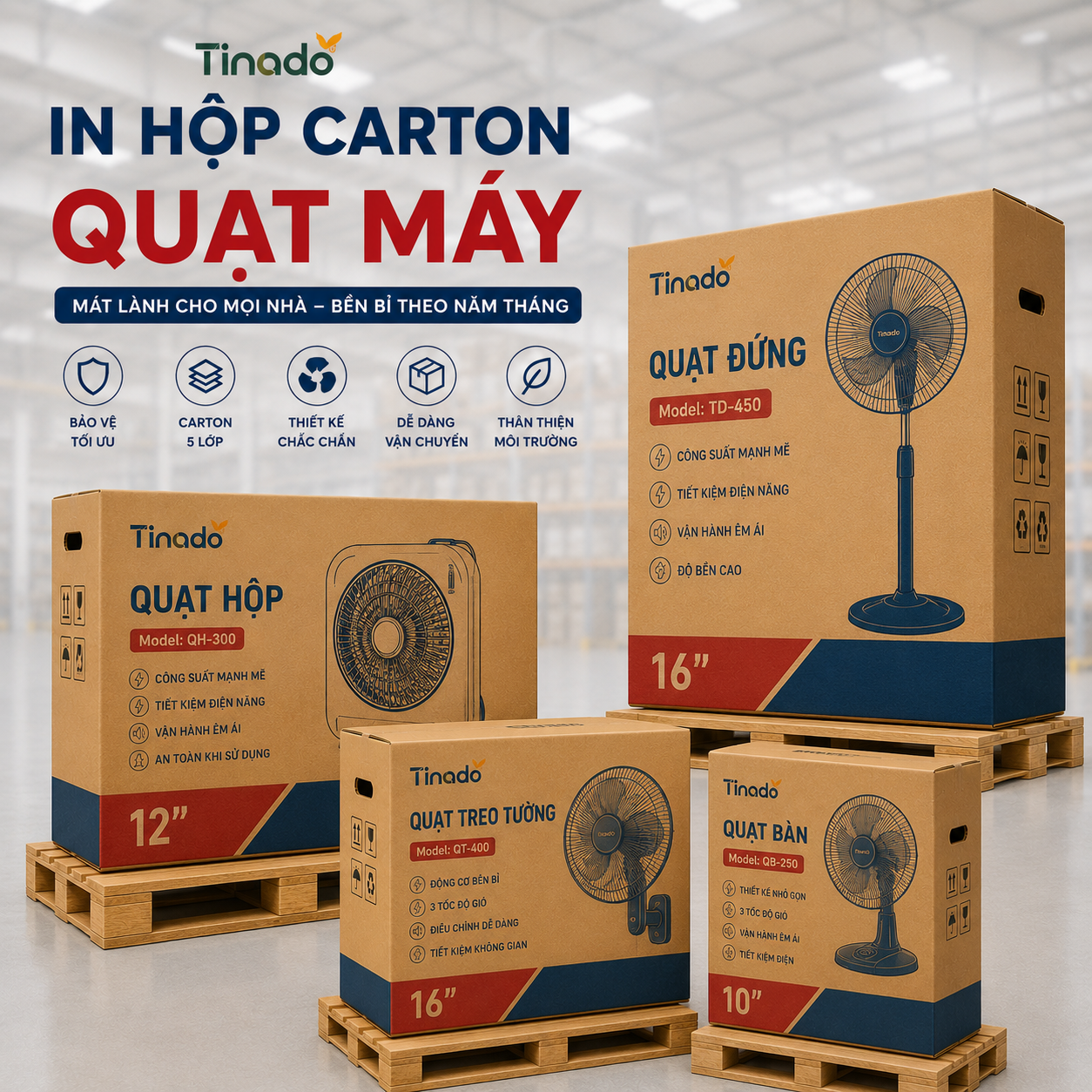 In Hộp Carton Quạt Máy