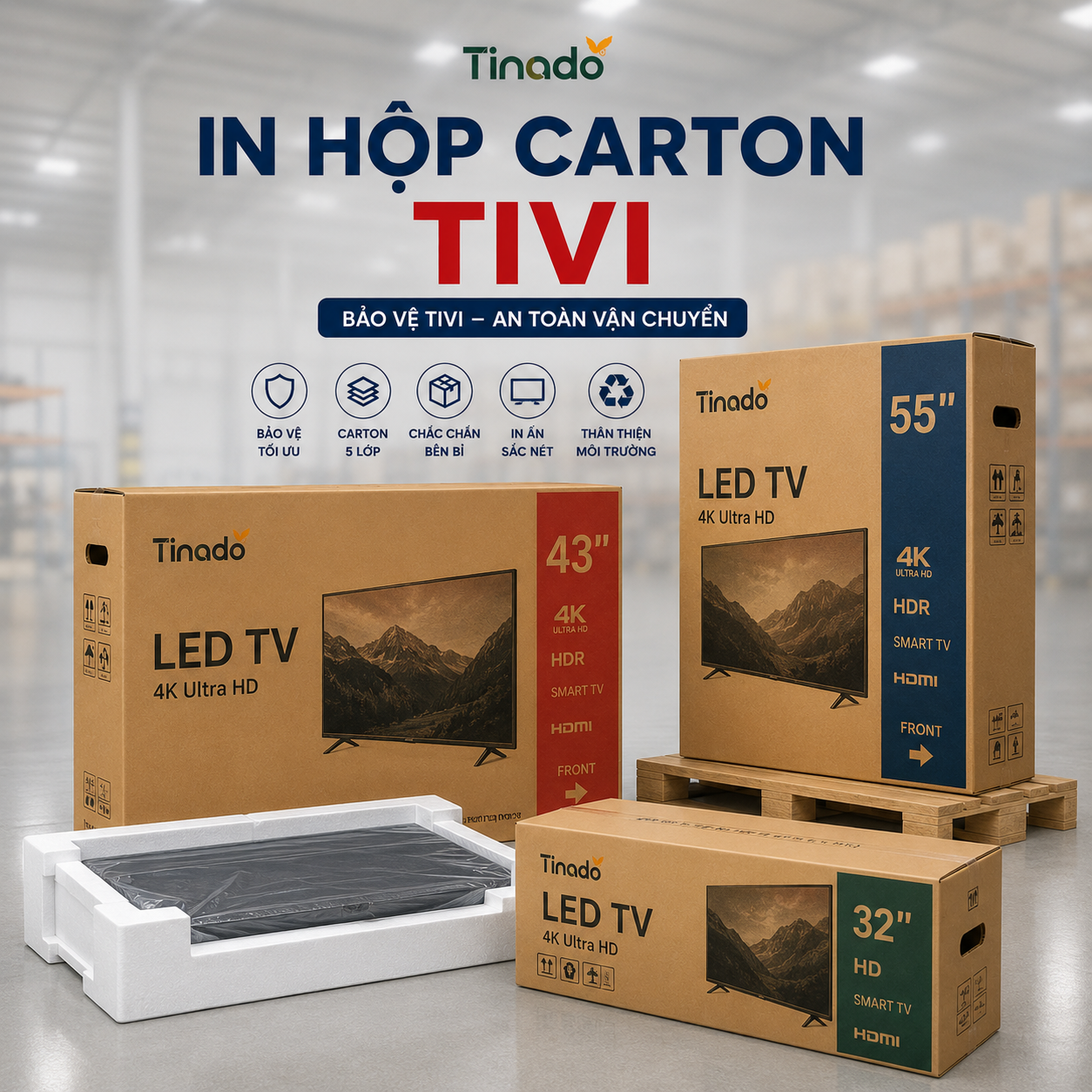 In Hộp Carton Tivi
