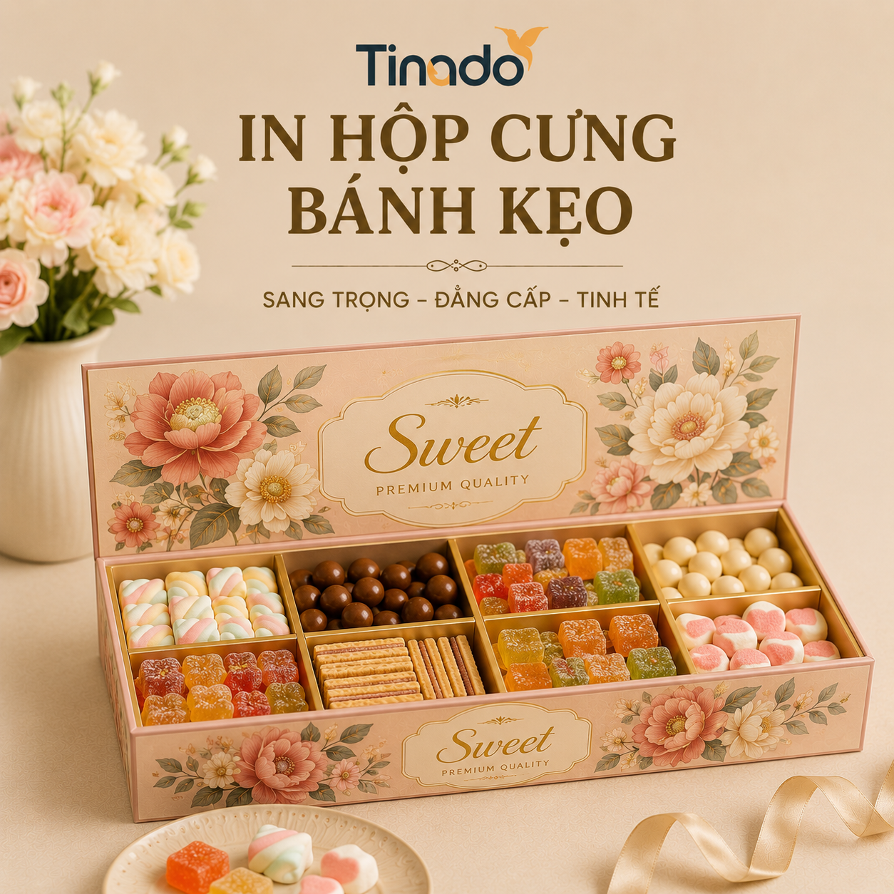 In Hộp Cứng Bánh Kẹo