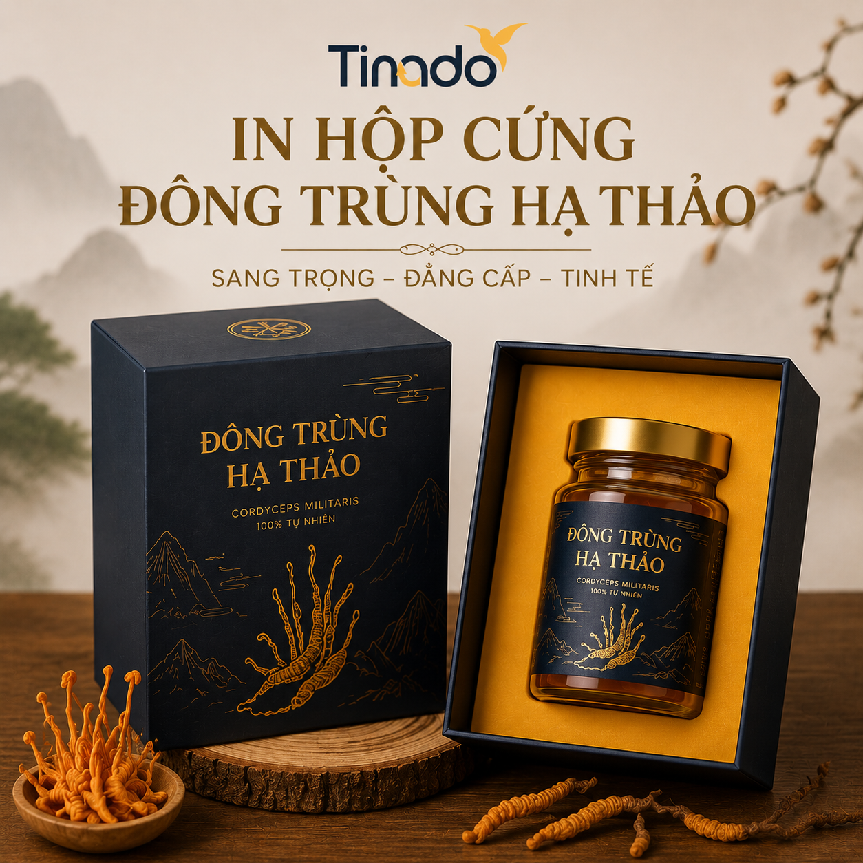 In Hộp Cứng Đông Trùng Hạ Thảo