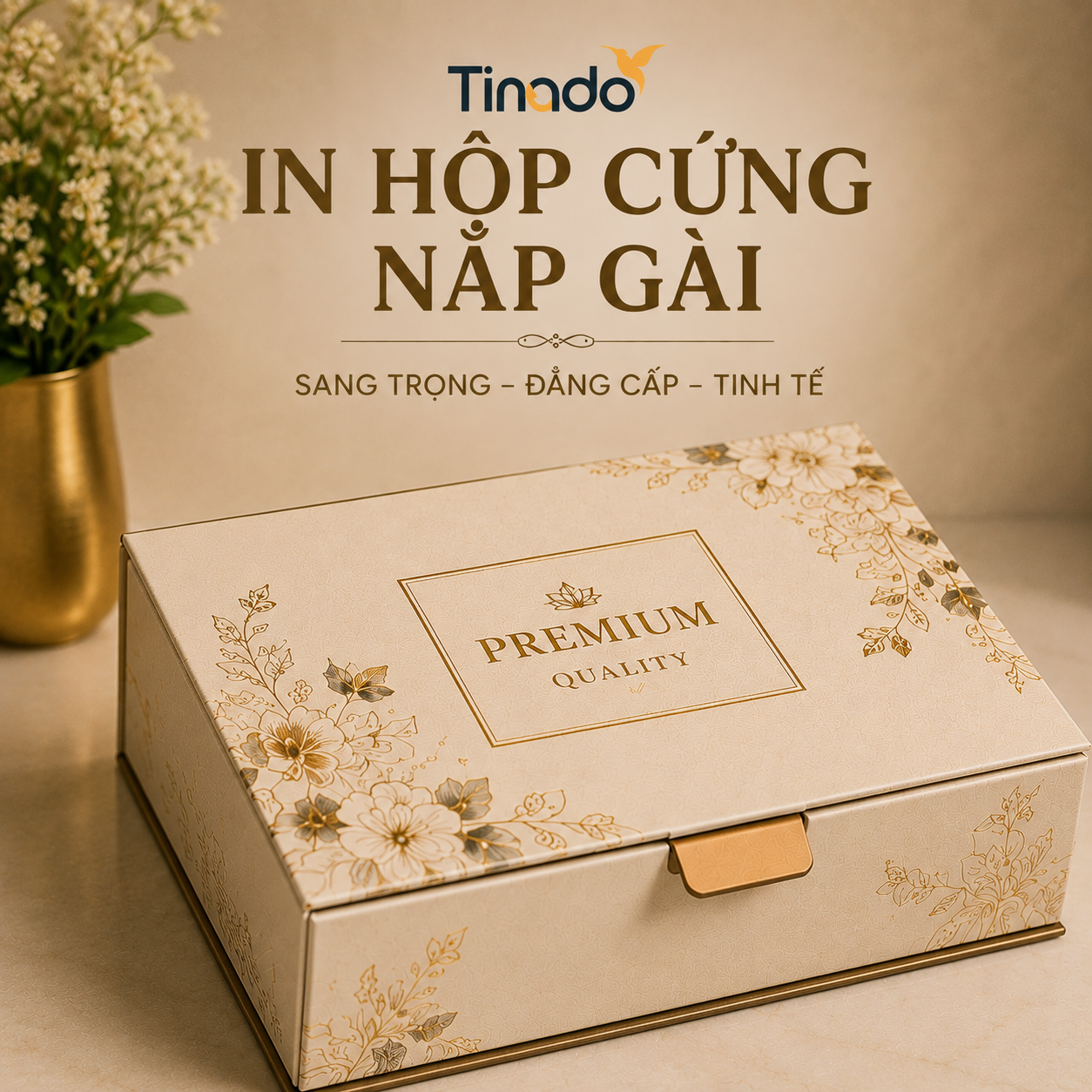 In Hộp Cứng Nắp Gài