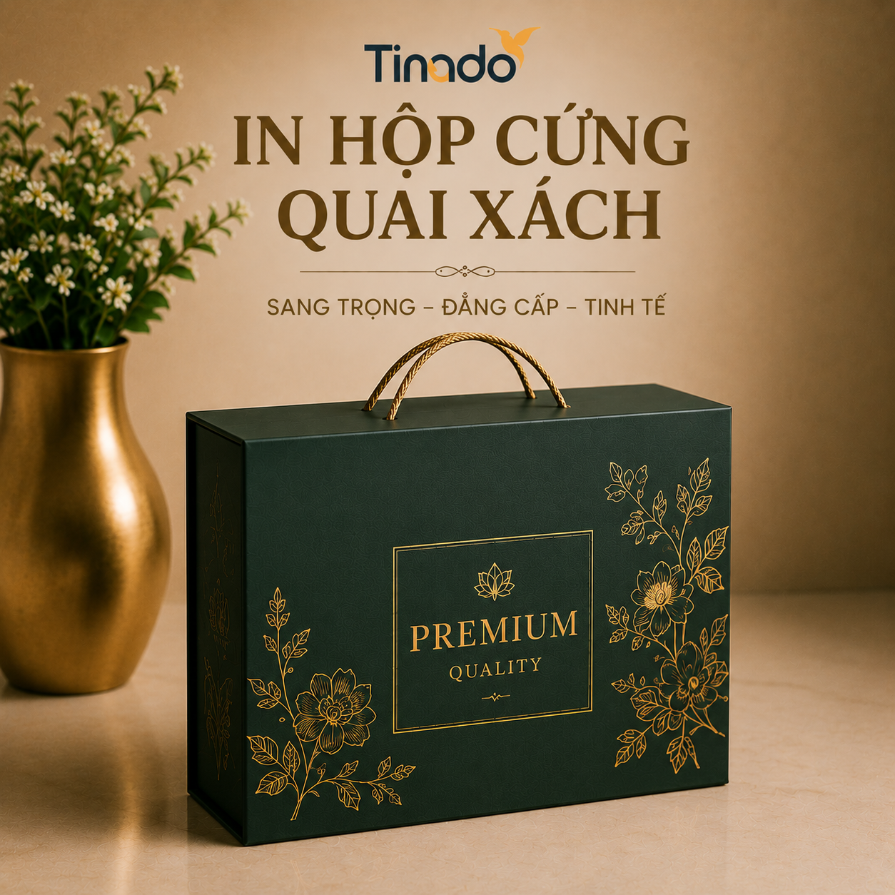 In Hộp Cứng Quai Xách