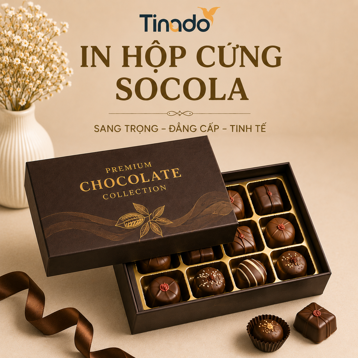 In Hộp Cứng Socola