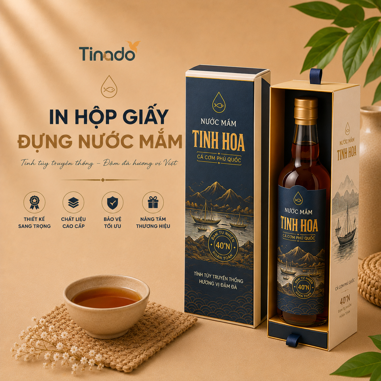 In Hộp Giấy Đựng Nước Mắm