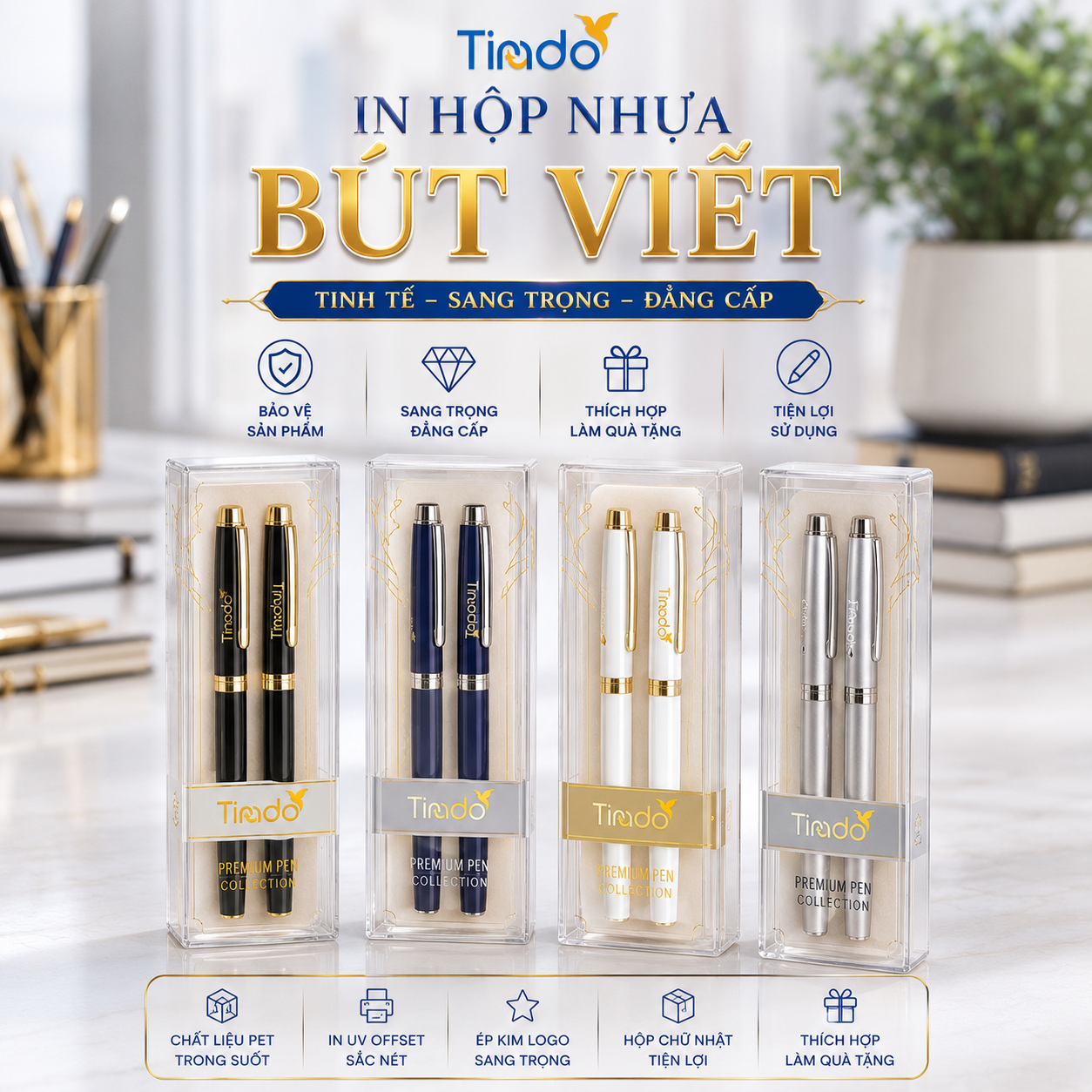 In Hộp Nhựa Bút Viết