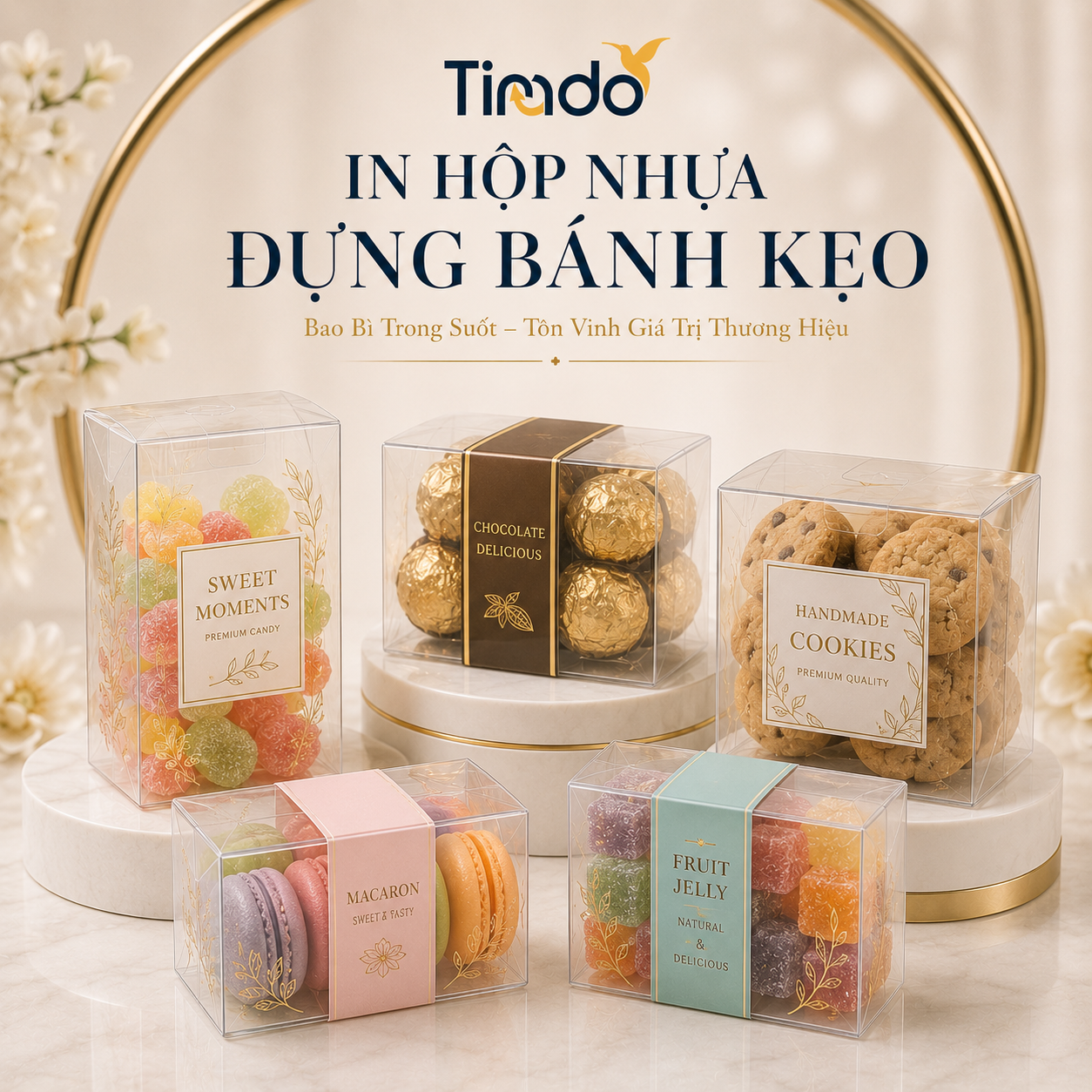 In Hộp Nhựa Đựng Bánh Kẹo