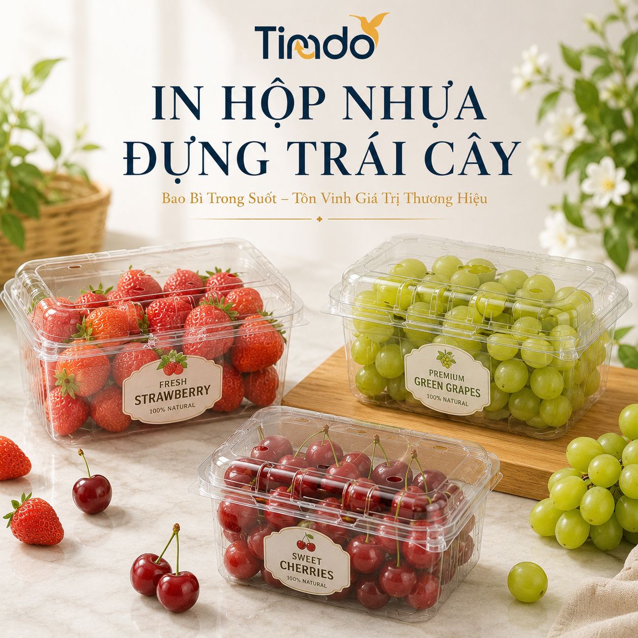 In Hộp Nhựa Đựng Trái Cây