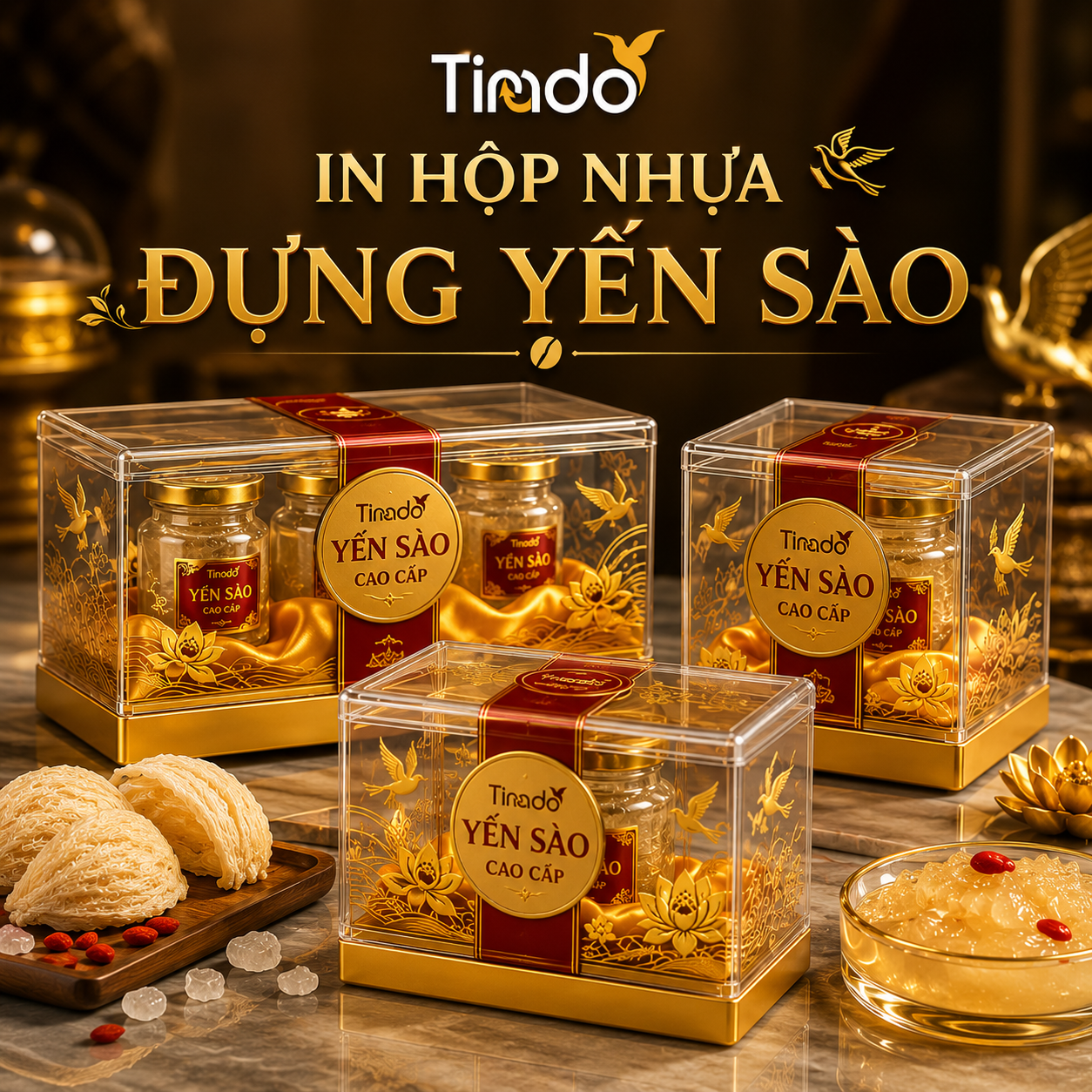 In Hộp Nhựa Đựng Yến Sào