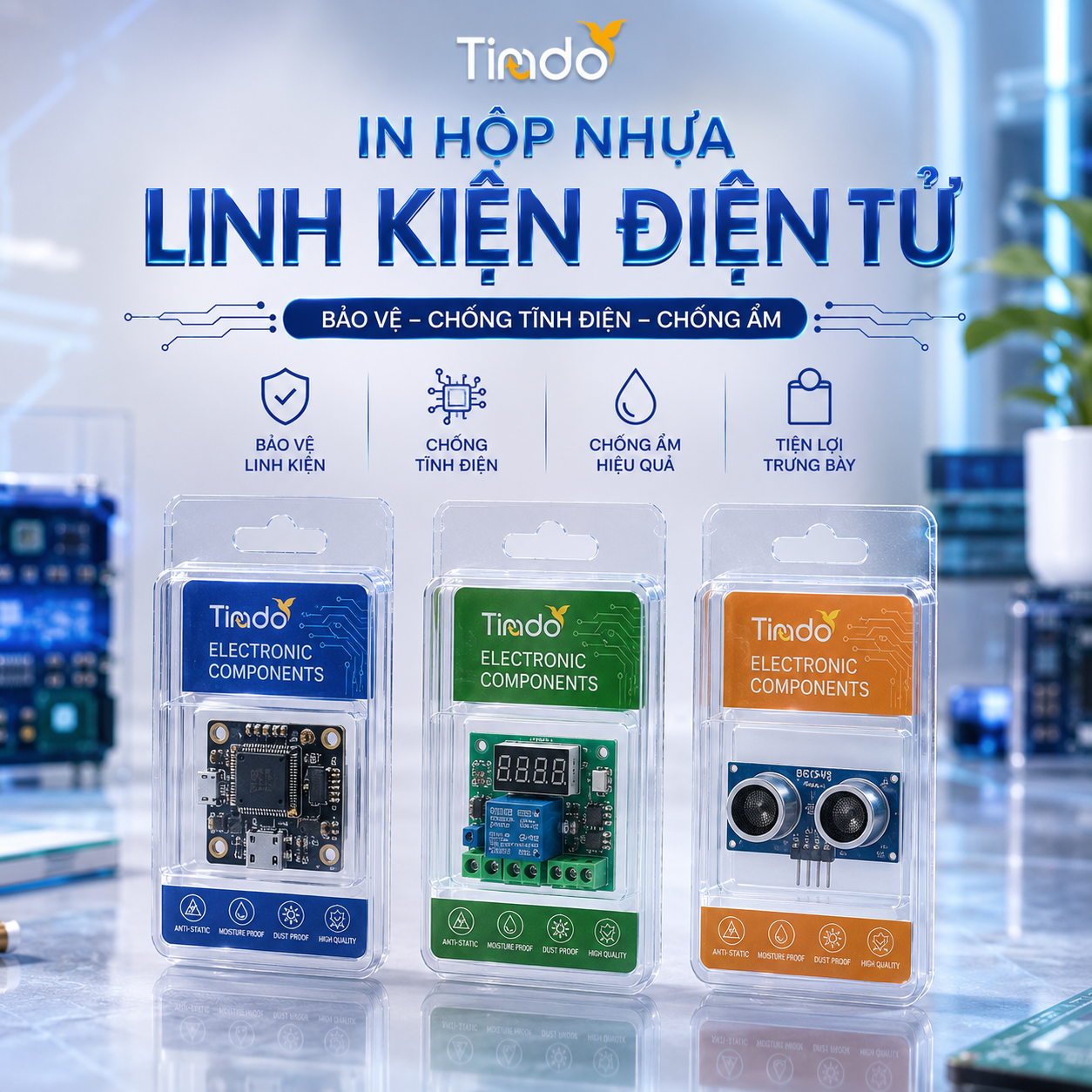 In Hộp Nhựa Linh Kiện Điện Tử