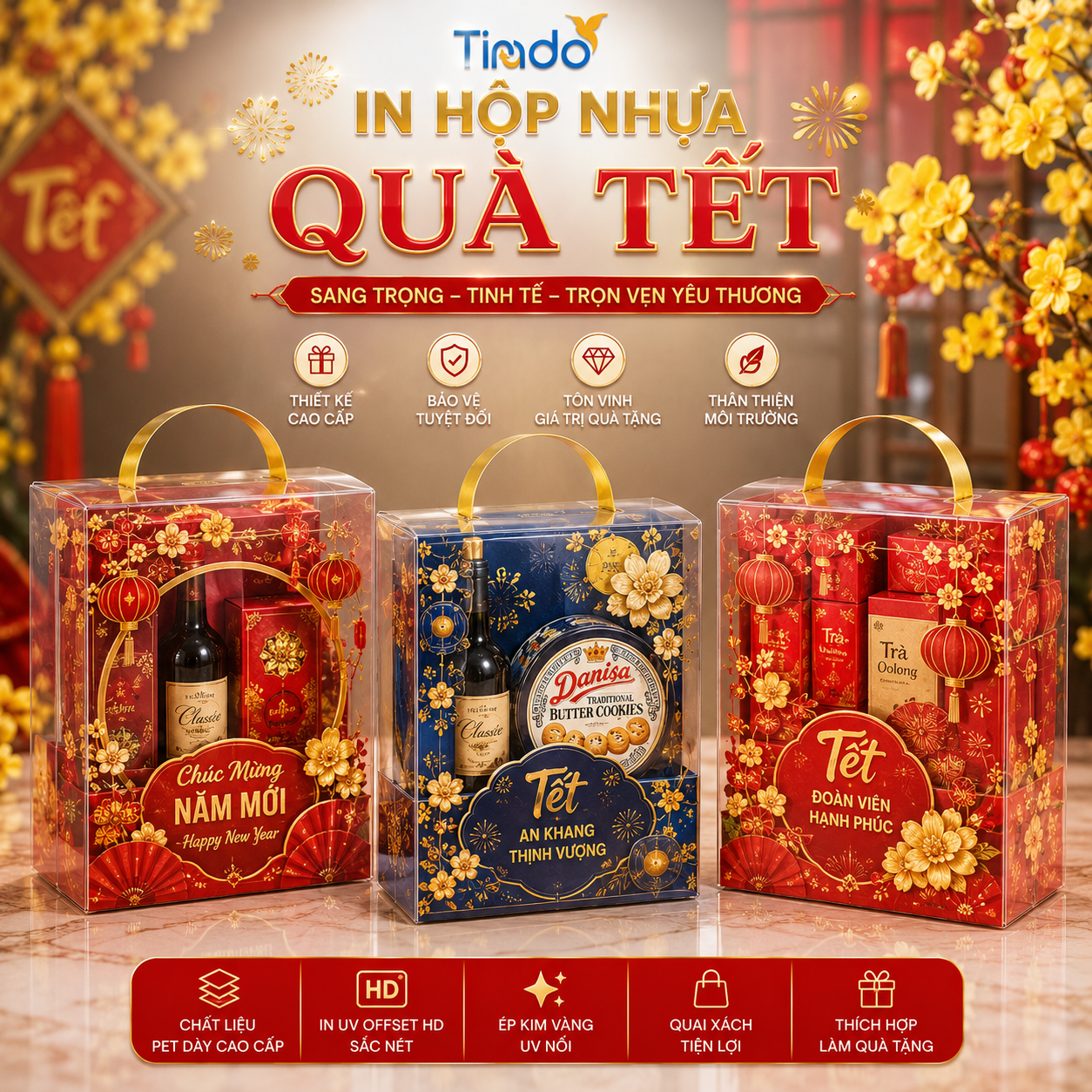 In Hộp Nhựa Quà Tết