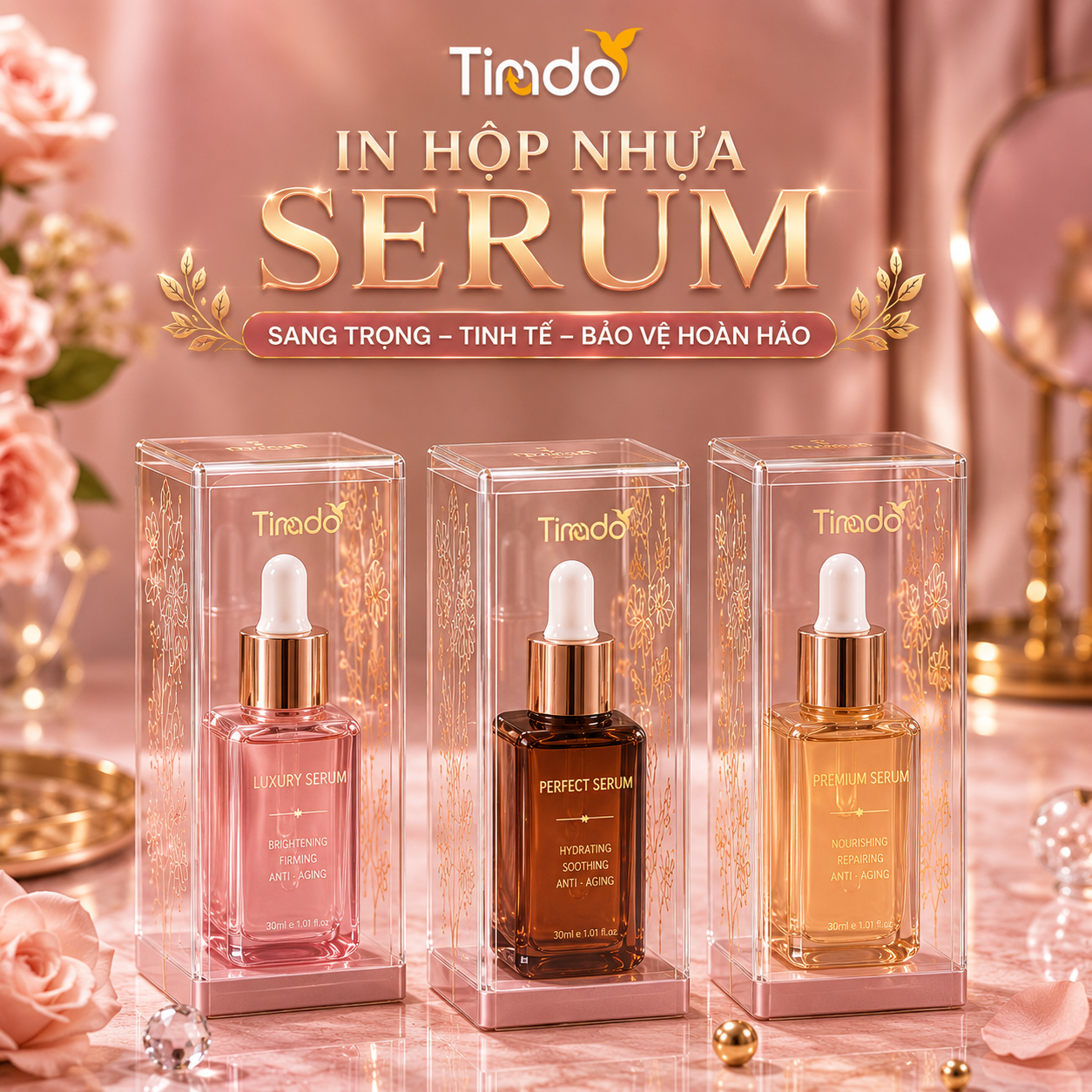 In Hộp Nhựa Serum