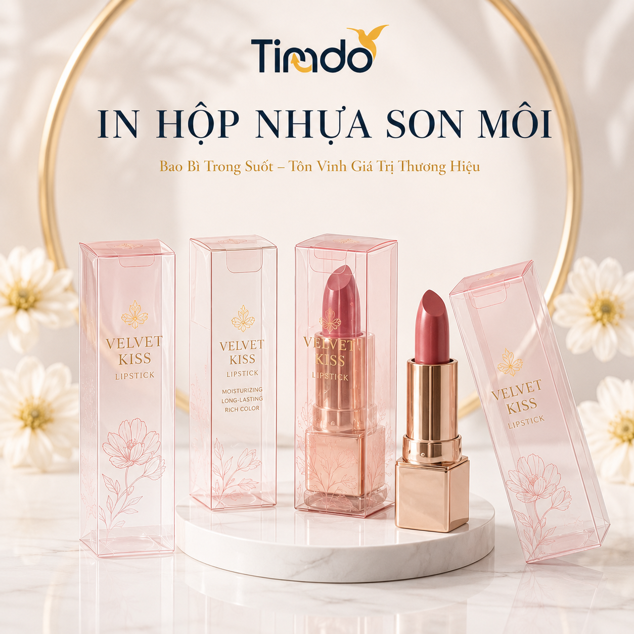 In Hộp Nhựa Son Môi