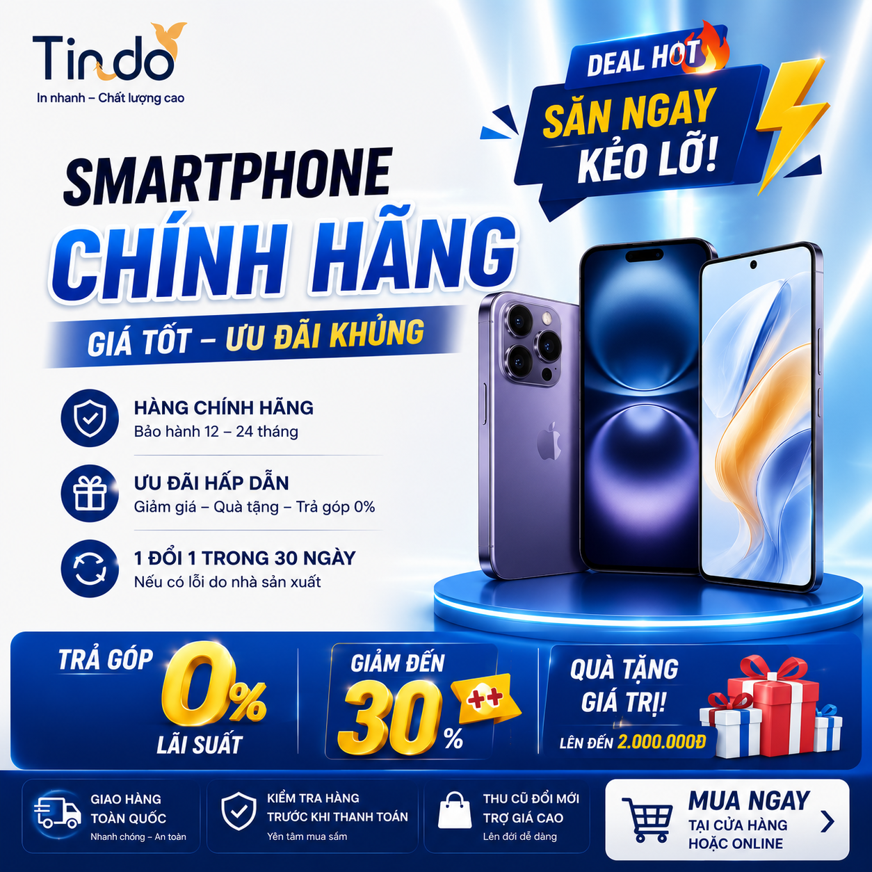 In Poster Cửa Hàng Điện Thoại