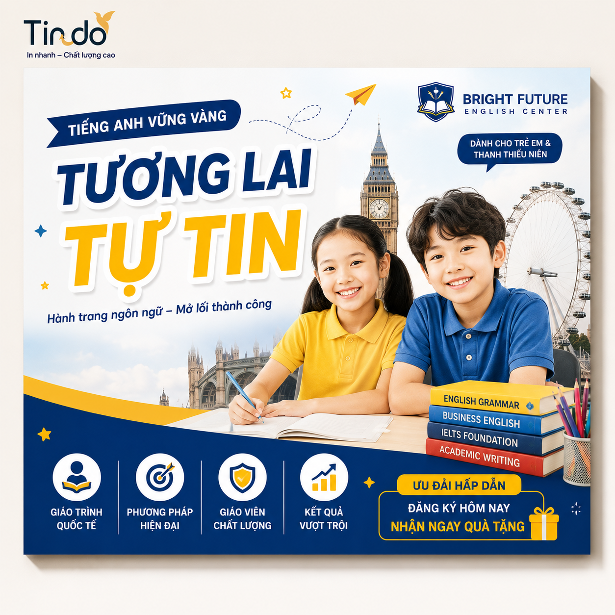 In Poster Trung Tâm Tiếng Anh
