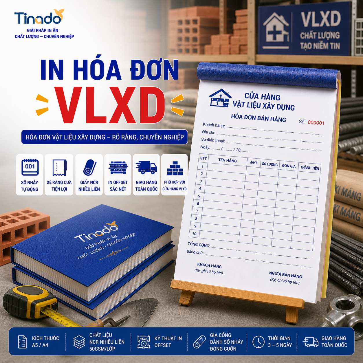 In hóa đơn vật liệu xây dựng