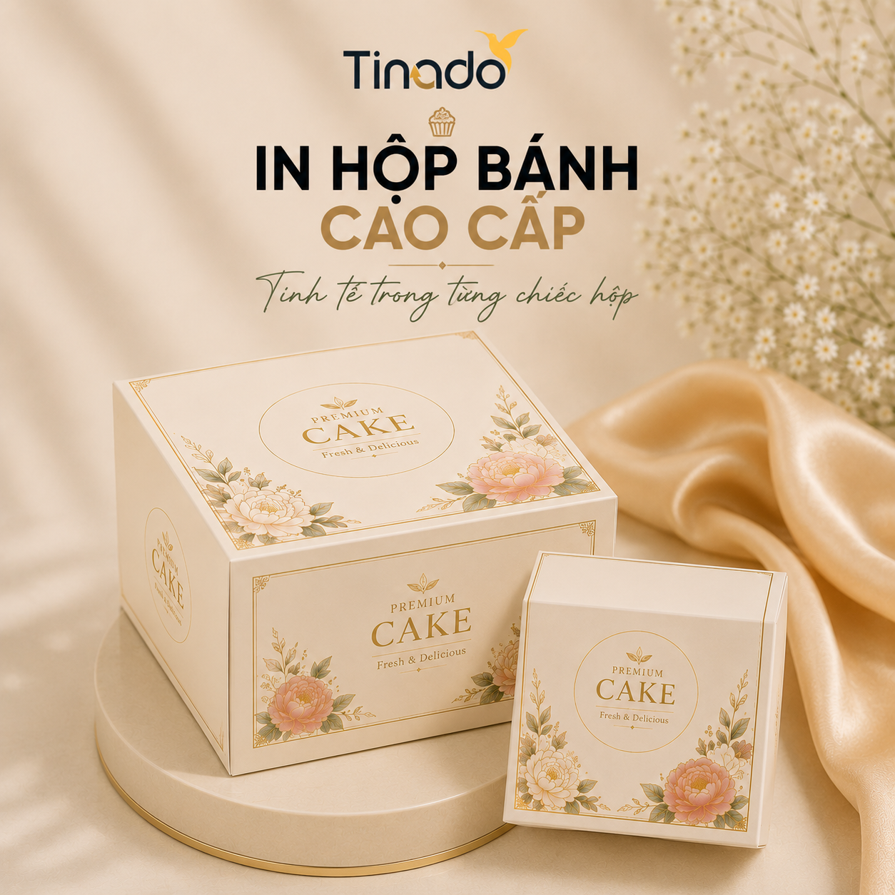 In hộp giấy đựng bánh