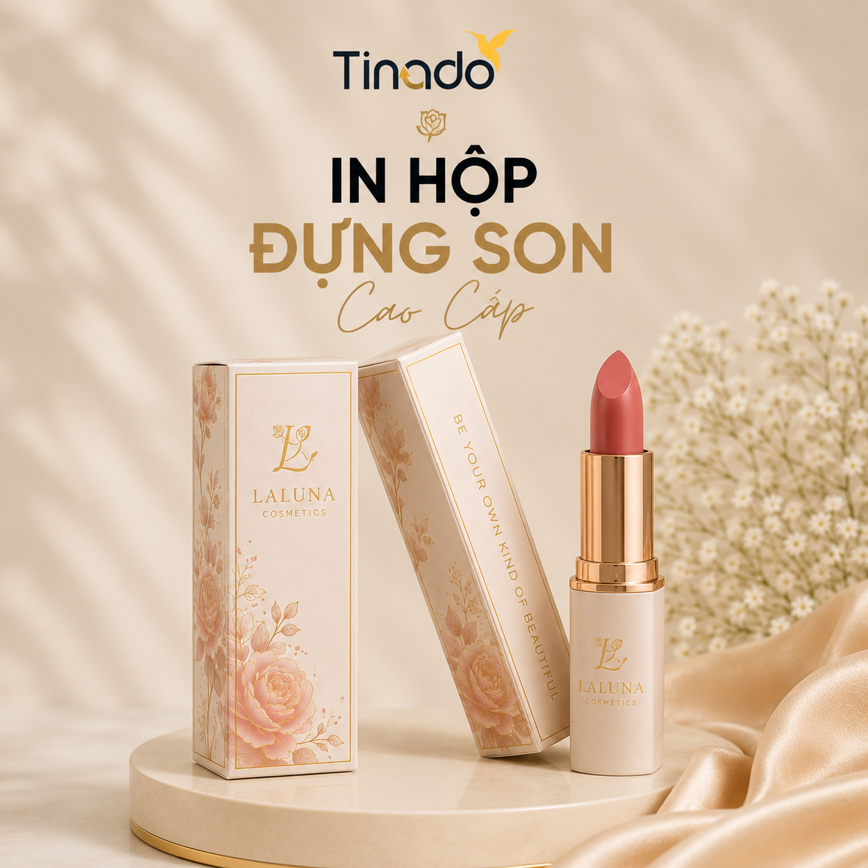 In hộp giấy đựng son