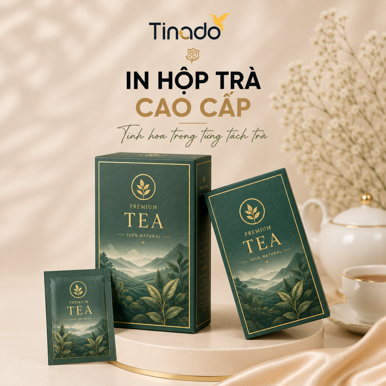 In hộp trà cao cấp